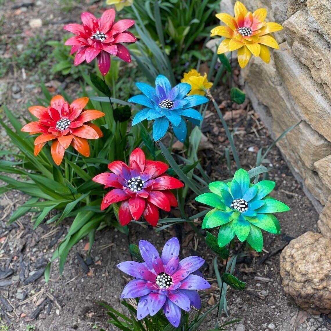 🔥Last Day Special Sale 49% OFF🍀Metal Flowers Garden Stakes🍀